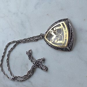 Vintage Gemini zodiac pendant Neklace
